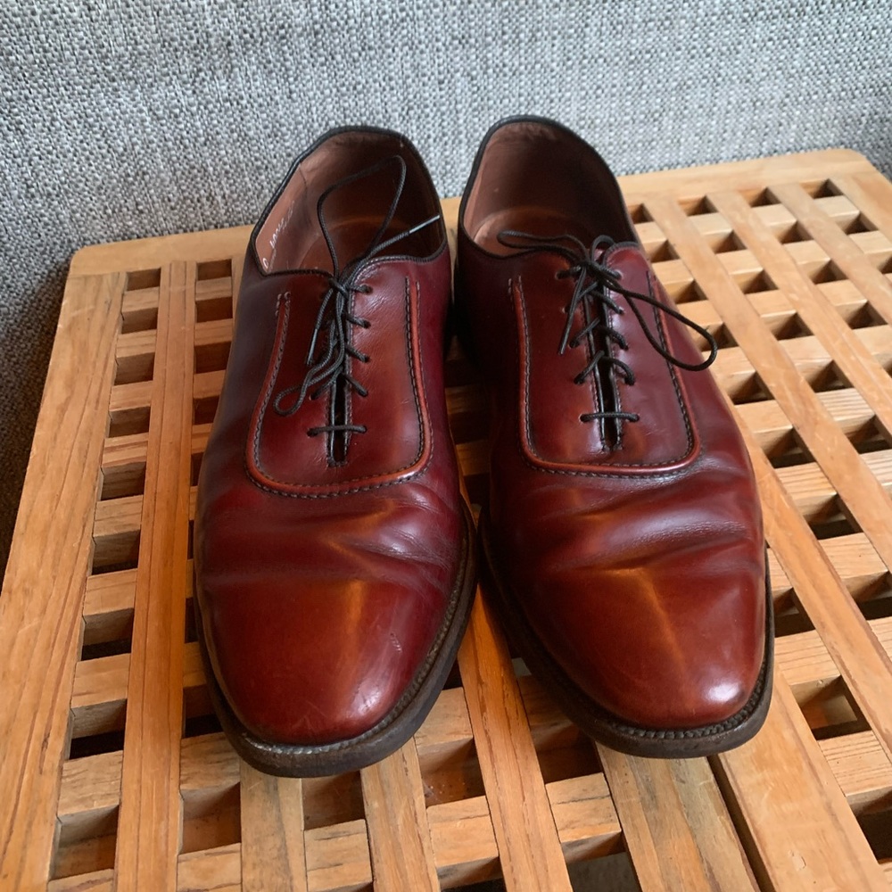 Allen Edmonds Belgium Oxford Mens Size 12 Burgundy